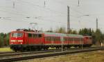 Pro Wagen eine Lok! 111 026-1 + 111 001-4, aufgenommen am 10.03.11, bei der Durchfahrt durch Gersthofen.