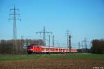 111 111-1 als RE 20075 nach Krefeld am 19.03.2011 am Abzw Wei�enberg in Neuss