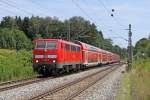 Die 111 067-5 in Gro�karolinenfeld am 02,08,12