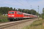Die 111 148-3 in Gro�karolinenfeld am 02,08,12