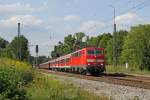 Die 111 006-3 in A�ling (Oberbay) am 02,08,12