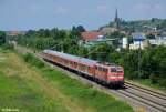111 048-5 mit der RB 26567 von Offenburg nach Neuenburg(Baden) am 06.07.2013 bei Teningen-Mundingen.