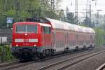 Die 111 151-7 als RE1 in Angermund am 09,05,10