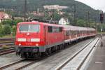 Die 111 177-2 in Gem�nden am 18,08,10