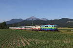 111 074 und 111 212 mit dem  IC K�nigssee  aus Berchtesgaden kommend am 21.