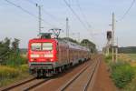 Die 114 018 in Jacobsdorf (Mark) am 18,08,12