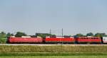 120 149-0 + 120 122-7 + 115 350-1, aufgenommen am 06.05.11, kurz vor Burgau.
