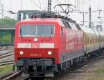 120 501-2 der DB Systemtechnik kam heut mit dem Raillab aus Wiesbaden durch K�ln/Messe Deutz rtg K�ln Bbf.