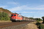140 432 war am 7. August 2022 mit dem  Henkel-Zug  bei Himmelstadt in Richtung Gem�nden unterwegs.
