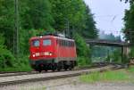 140 833-5, aufgenommen am 01.06.10, bei einer Solodurchfahrt durch A�ling.