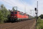 Die 140 838-4 und 140 xxx-x in Porz Wahn am 15,07,11