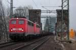 140 791-5 mit 140 xxx-x kommt von der K�lner S�dbr�cke am 28.02.2012 ; inkl.