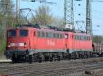 140 806-1 mit einer weiteren 140er in Gremberg am 17.04.2010