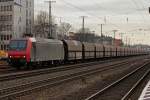 145 084-0 mit NIAG Ganzzug in K�ln West am 21.02.2012