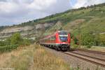 Der RE nach W�rzburg geschoben von 146 241-5 in Th�ngersheim am 20.08.2013