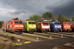 Die 185 142-7 , 152 005-5 , 189 065-6 , 152 134-3 und 151 164-1 beim BW Fest Osnabr�ck am 18,09,10