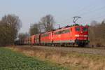 Die 151 152-6 und 151 140-1 in Ratingen Lintorf am 22,03,12