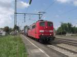 151 021-3 durchf�hrt soeben den Bahnhof von �bersee am Chiemsee.