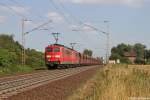 Die 151 110-4 und 151 119-5 mit einem Erzbomber in V�hrum am 05.08.2013 