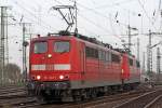 Die 151 022-1 und 151 143 in Gremberg am 07,04,10
