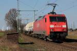 152 002-2 mit KeWa in Porz Wahn am 22.03.2012