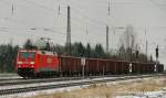 152 099-8, aufgenommen am 14.12.09, bei der Durchfahrt durch Gersthofen, Strecke Donauw�rth-Augsburg.