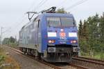 Die 152 136-8 f�hrt als Lz durch Buxtehude, am 28,08,09