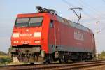 Die 152 077-4 als Lz in Buxdehude am 07,09,09