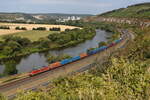 152 164 mit einem Containerzug aus Gem�nden kommend am 5.