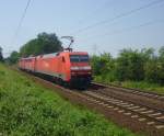 152 031-1 durchfa�hrt am 10.07.2010 Ahlten mit 2 140er am Haken gen S�den