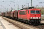 155 099 mit Coills Zug in M�nchen-Heimeranplatz in Richtung M�nchen-S�d