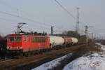 155 110 mit einem G�terzug am 04.01.2011 in Ahlten