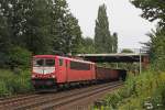 Die 155 214-0 in Hannover Limmer am 16,08,11