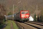 Die 181 220 mit IC 134 in L�f am 29,01,11