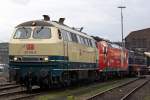 Die 217 014-0 zieht die 185 142-7 und 181 206-4 aus dem DB Museum f�r die Lokparade am 03,04,10