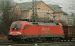 182 018-2, aufgenommen am 19.02.11, bei der Durchfahrt durch Treuchtlingen.