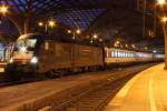 ES 64 U2-073 / 182 573 am EC6 zur blauen Stunde in K�ln Hbf am 18.03.2012
