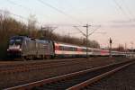 ES 64 U2-073 / 182 573 am EC6 in K�ln Stammheim am 01.04.2012, ein letztes Mal ein MRCE Taurus am EC6/7 :-( 