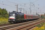 Die ES 64 U2-009 ( 182 509 ) in Gro�korbetha am 18,08,11
