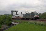Die ES 64 U2-073 auf der S�derelbbr�cke in Hamburg am 11,05,12