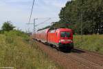 Die 182 006 mit dem RE1 bei Jacobsdorf am 16.08.2013