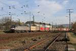 Der TX ES 64 U2-029 in Koblenz L�tzel am 29.03.2014