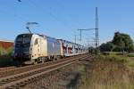 183 705 der Wiener Lokalbahnen mit Dacia Zug in Porz Wahn am 30.09.2012