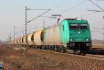 185 608-7 mit Getreidezug am 04.03.2011 hinter K�ln Porz