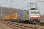 Crossrails 185 597-0 mit Containerzug in K�ln West am 16.03.2011