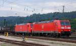 185 071-8 + 185 047-8, aufgenommen am 02.09.11, bei der Durchfahrt durch Treuchtlingen.