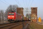 Die 185 141-9 an der K�lner S�dbr�cke am 01,03,12
