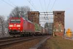 Die 185 084-1 an der K�lner S�dbr�cke am 01,03,12