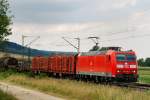 185 162-5, aufgenommen am 04.08.12, bei Treuchtlingen.