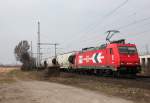 185 588-1 der HGK in Porz Wahn am 04.04.2013